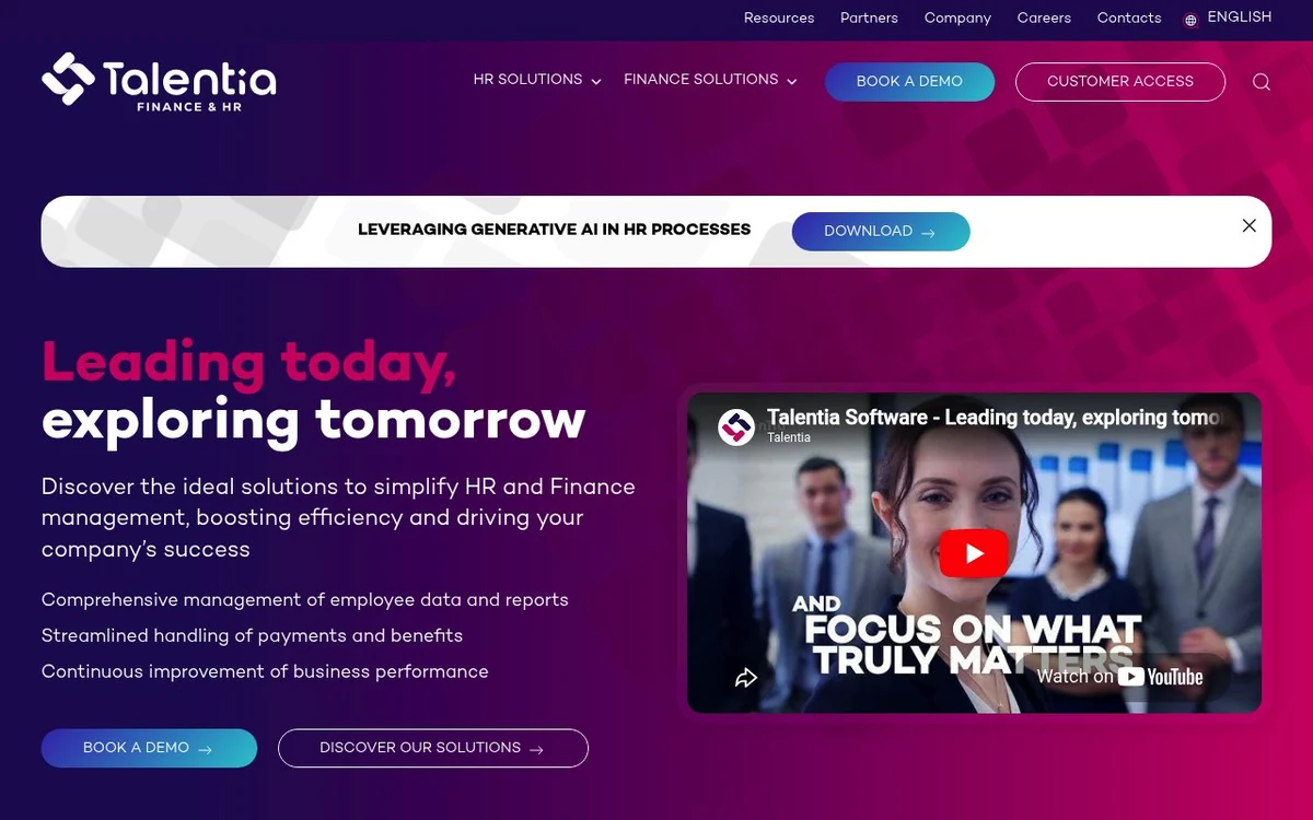 Apercu du site Talentia HCM
