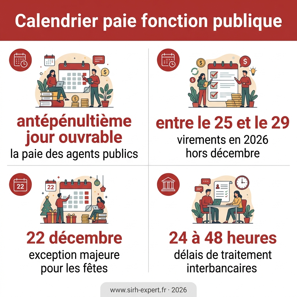 Infographie — calendrier paie fonction publique