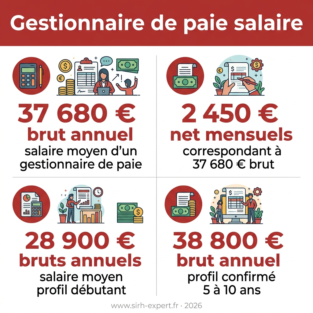 Infographie — gestionnaire de paie salaire