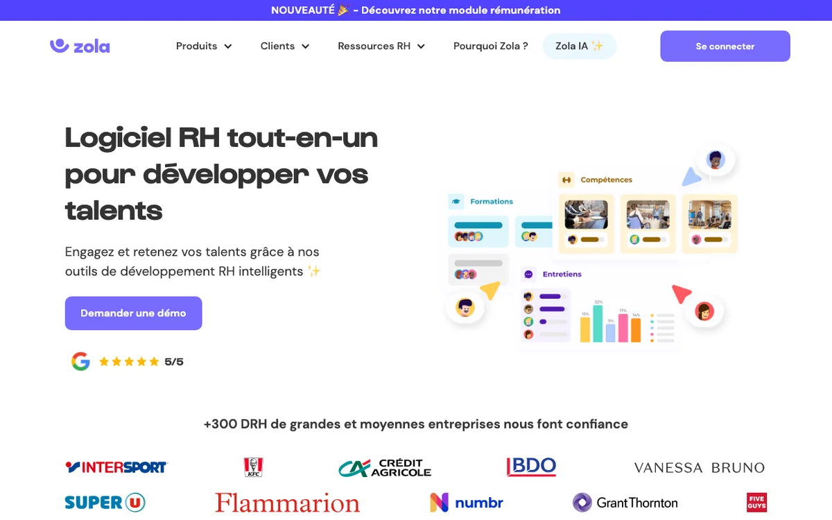Aperçu du site Zola