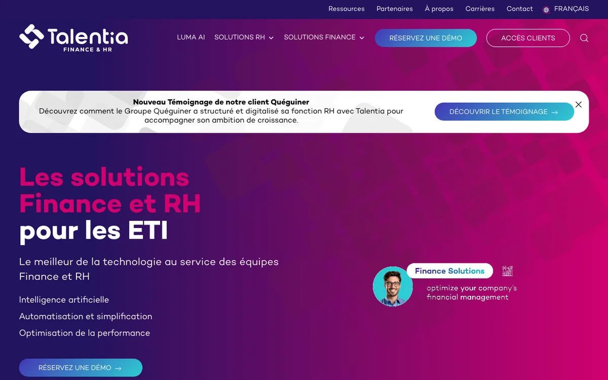 Aperçu du site Talentia HCM