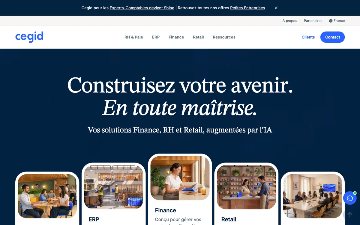 Aperçu du site Cegid HR