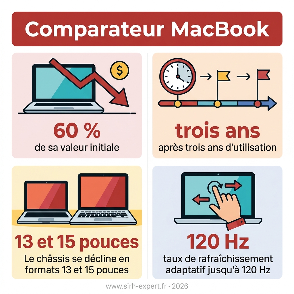 Infographie — comparateur macbook