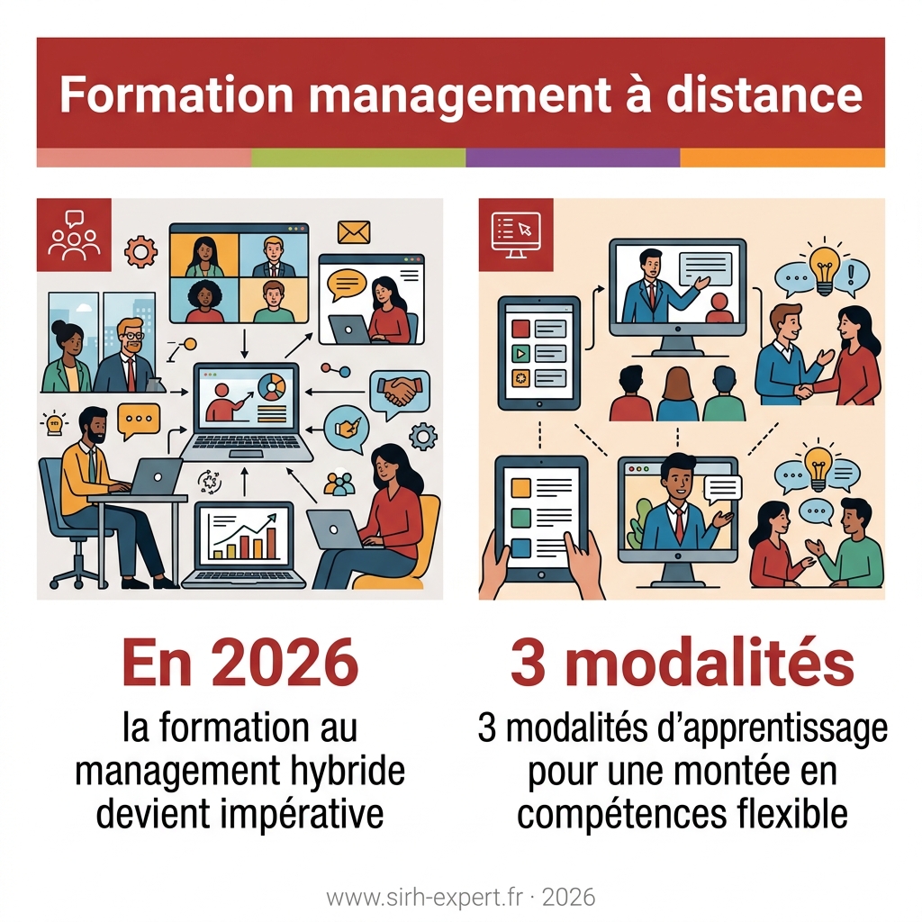 Infographie — formation management à distance