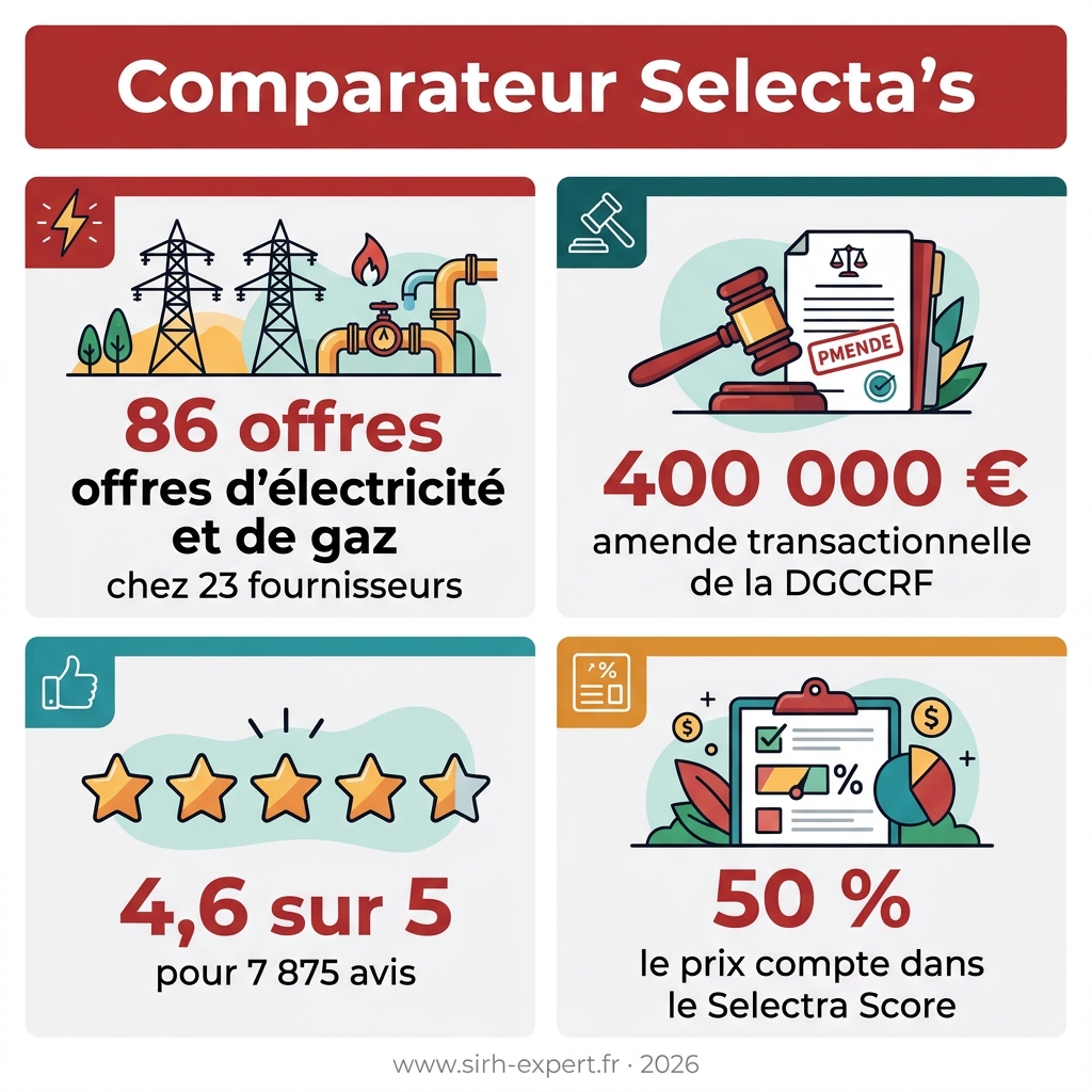 Infographie — comparateur selectas